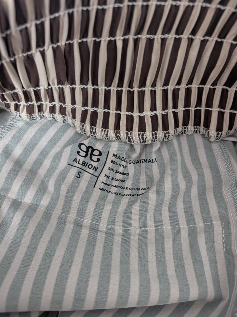 Albion The Away Skirt, Cream Cocoa Stripe - Picture 4 of 4